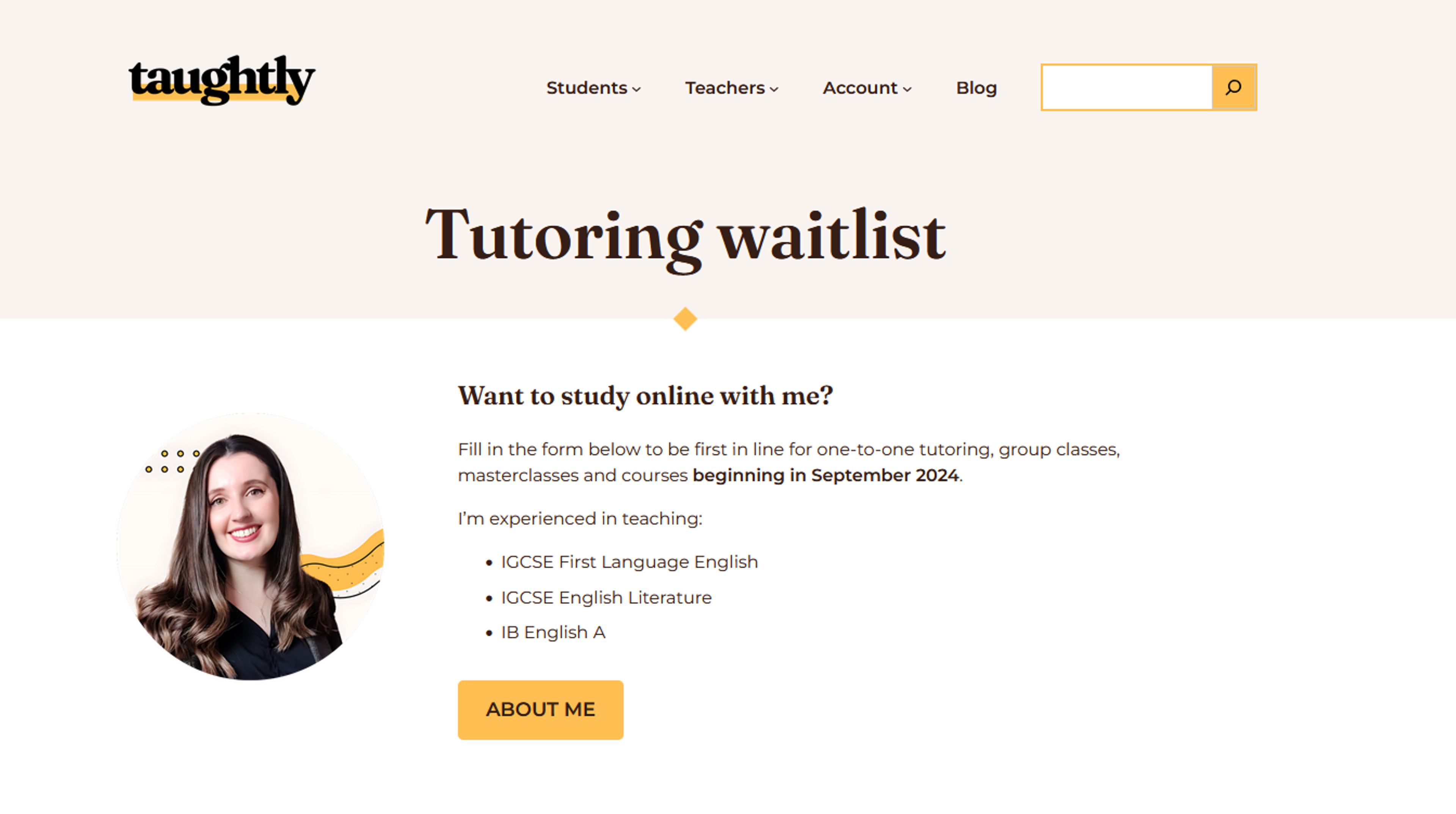 Online learning platform Taughtly